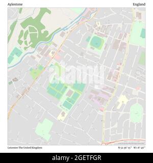 Road Map of Leicester, England Stock Photo - Alamy