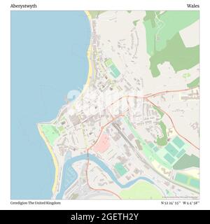 Road Map of Aberystwyth, Wales Stock Photo - Alamy