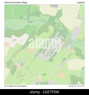 Alverstone Garden Village, Isle of Wight, United Kingdom, England, N 50 39' 57'', W 1 11' 33'', map, Timeless Map published in 2021. Travelers, explorers and adventurers like Florence Nightingale, David Livingstone, Ernest Shackleton, Lewis and Clark and Sherlock Holmes relied on maps to plan travels to the world's most remote corners, Timeless Maps is mapping most locations on the globe, showing the achievement of great dreams Stock Photo