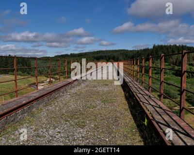 viaduct over the Big Water of Fleet, part of the old Portpatrick & Wigtownshire Joint Railway. Cairnsmore of Fleet NNR, Dumfries & Galloway, Scotland Stock Photo