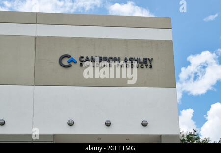 Houston, Texas USA 07-04-2021: Cameron Ashley Building Products office exterior in Houston, TX. USA distributor of industrial lumber materials. Stock Photo