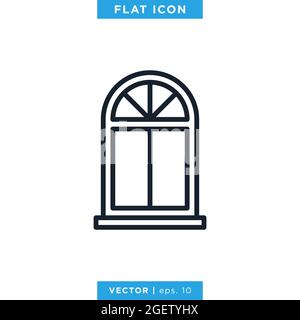 Window icon vector stock illustration design template. Vector eps 10. Stock Vector