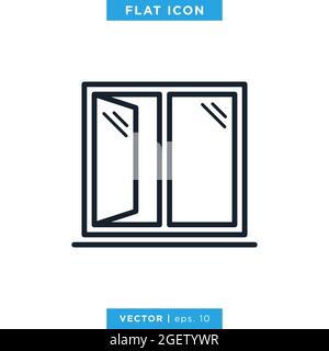 Window icon vector stock illustration design template. Vector eps 10. Stock Vector