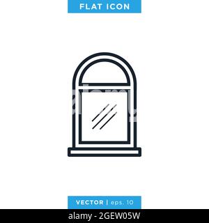 Window icon vector stock illustration design template. Vector eps 10. Stock Vector