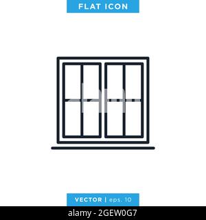 Window icon vector stock illustration design template. Vector eps 10. Stock Vector