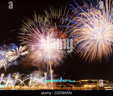 State Foundation Day fireworks 2022 20th August. Celebration fireworks ...