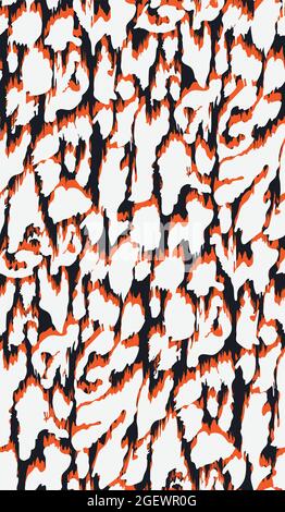 Leopard pattern. Seamless African design. Abstract textile print. Stock Vector