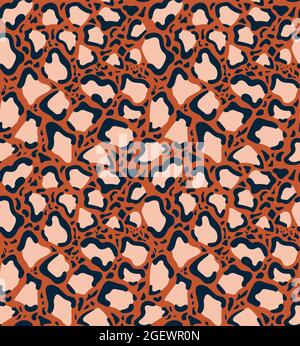 Leopard pattern design, vector illustration background. Stock Vector