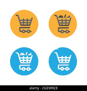Shopping Cart Icon. Vector shopping cart Icon. Shopping cart illustration for web, mobile apps. Shopping cart trolley icon vector. Isolated vector ill Stock Vector