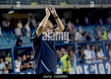 Empoli, Italy. 21st Aug, 2021. Maurizio Sarri coach of SS Lazio during the Serie A football match between Empoli FC and SS Lazio at Carlo Castellani stadium in Empoli (Italy), August 21th, 2021. Photo Andrea Staccioli/Insidefoto Credit: insidefoto srl/Alamy Live News Stock Photo