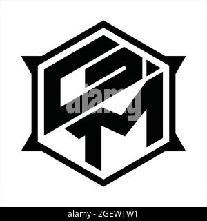 GM Logo monogram with negative space style design template 2771772