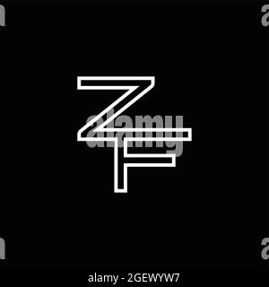 FZ logo monogram with up to down style negative space design template ...