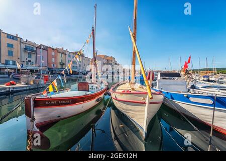 Harbor of the St Tropez Village on the French Riviera