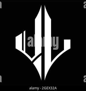 LV Logo monogram with star shape on blackground design template Stock  Vector Image & Art - Alamy