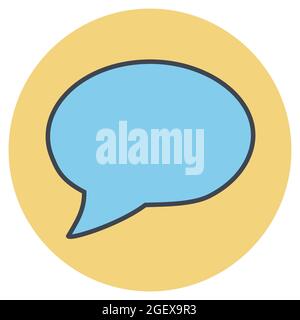 Set Icon Single Message Bubble - Lineal Color Style - simple illustration. Editable stroke. Design template vector.outline style design.Vector graphic Stock Vector