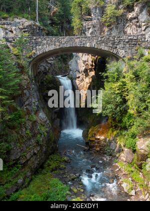 Christine Falls at Mount Rainier Stock Photo