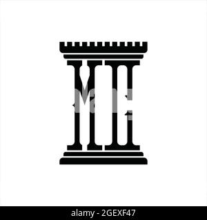 MC Logo monogram with line style negative space on blackground Stock Vector