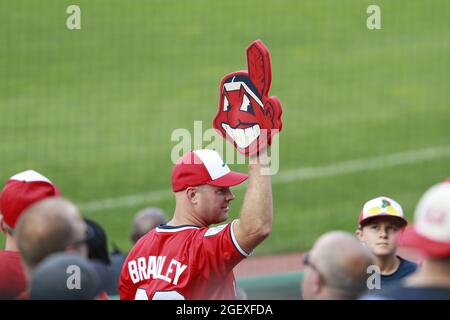 May 19, 2018: The Chief Wahoo logo can be seen on the sleeve of an Indians  jersey worn by Francisco Lindor during a Major League Baseball game between  the Houston Astros and