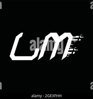 LM Logo monogram with pillar shape white background design template Stock Vector