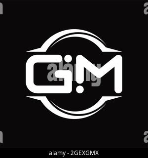 Gm logo letter monogram slash with modern Vector Image