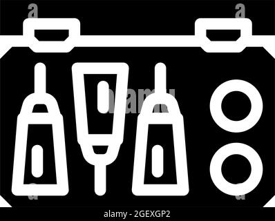 first aid kit with antidote glyph icon vector illustration Stock Vector