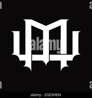 UM Logo monogram with slice rounded modern design template isolated on ...