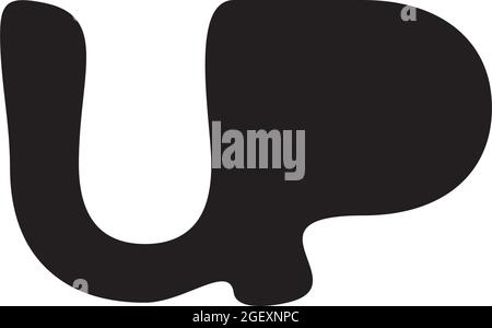Up text  logo design template Stock Vector