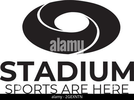 Sport stadium logo design vector template Stock Vector