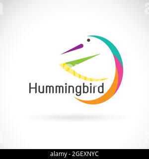 Vector of humming bird design on white background, Bird Logo. Easy editable layered vector illustration. Wild Animals. Stock Vector