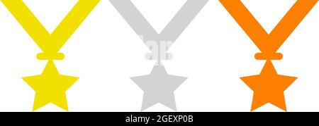 Winner medal logo design vector template Stock Vector