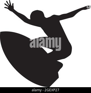 Sea surfer logo design vector template Stock Vector