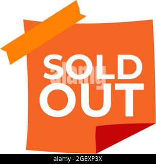 Sold out symbol logo design vector template Stock Vector