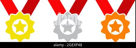 Winner medal logo design vector template Stock Vector