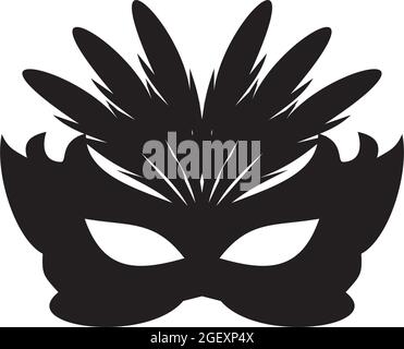 Masquerade mask logo design vector template Stock Vector