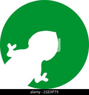 Chameleon icon logo design vector template Stock Vector