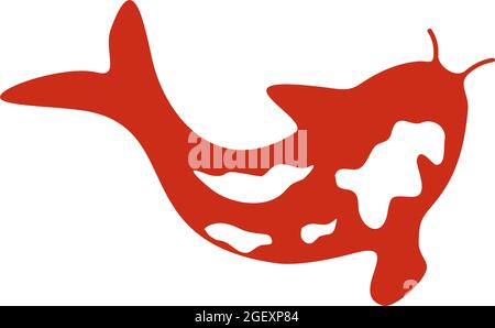 Koi fish logo design vector template Stock Vector