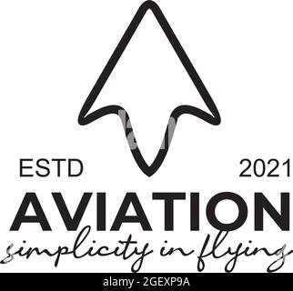Arrow logo design template for aviation company Stock Vector