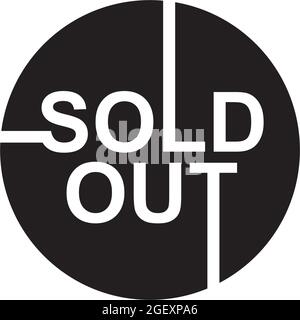 Sold out symbol logo design vector template Stock Vector