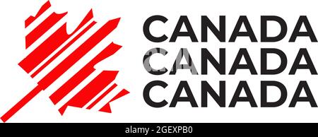 Label made in canada logo design vector template Stock Vector