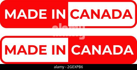 Label made in canada logo design vector template Stock Vector