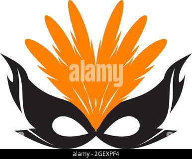 Masquerade mask logo design vector template Stock Vector