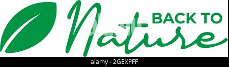 leaf back to nature logo design vector template Stock Vector