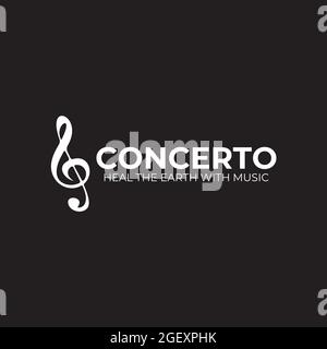 G key music notes logo design vector template Stock Vector
