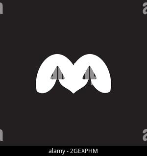 M letter motion logo design vector template Stock Vector