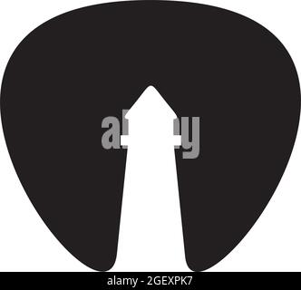 Light house building logo design vector template Stock Vector