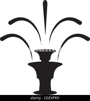 Fountain icon logo design vector template Stock Vector