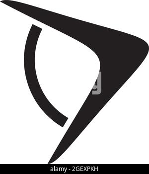 Boomerang traditional weapon logo design vector template Stock Vector