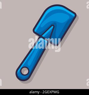 spatula rubber kitchenware isolated cartoon vector illustration in flat style Stock Vector