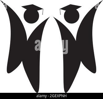 Bachelor icon logo design vector template Stock Vector