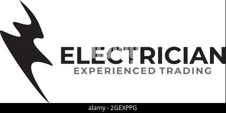 Flash electrician logo design vector template Stock Vector